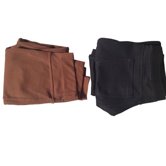 None and/or Unknown Pants - Jeggings Brown Black Set of 2 Sz small